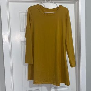 Burnt Yellow T-Shirt Dress